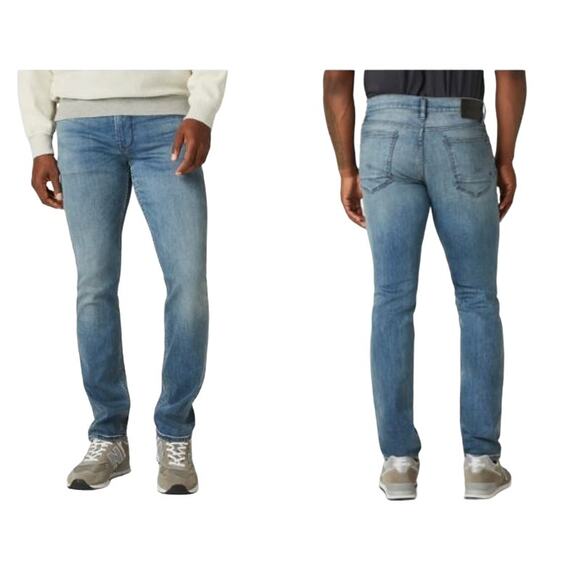 Hudson Blake Slim Straight Leg Jeans Regular Mid Rise Cotton Denim Blue 30"x34"